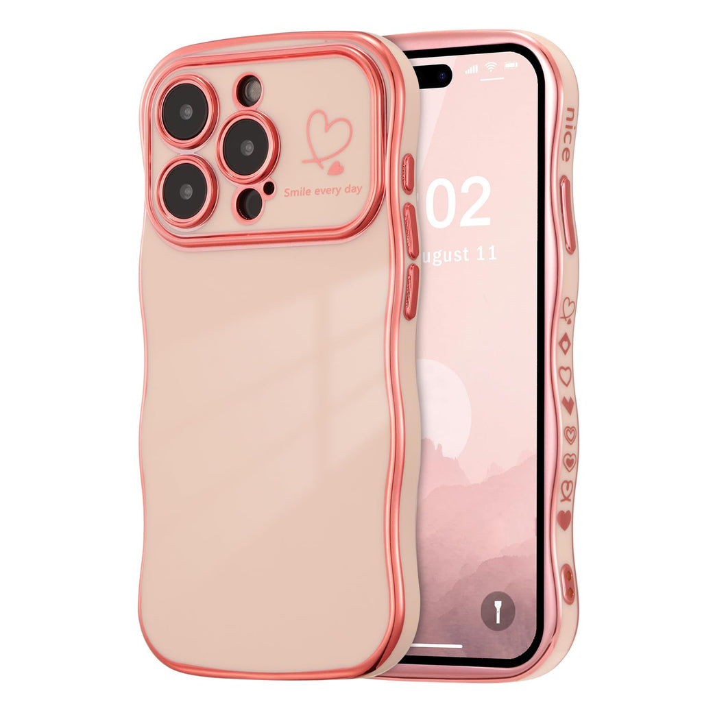 Étui magnétique de luxe à placage ondulé pour iPhone 15 Pro Max – Coque premium élégante et protectrice