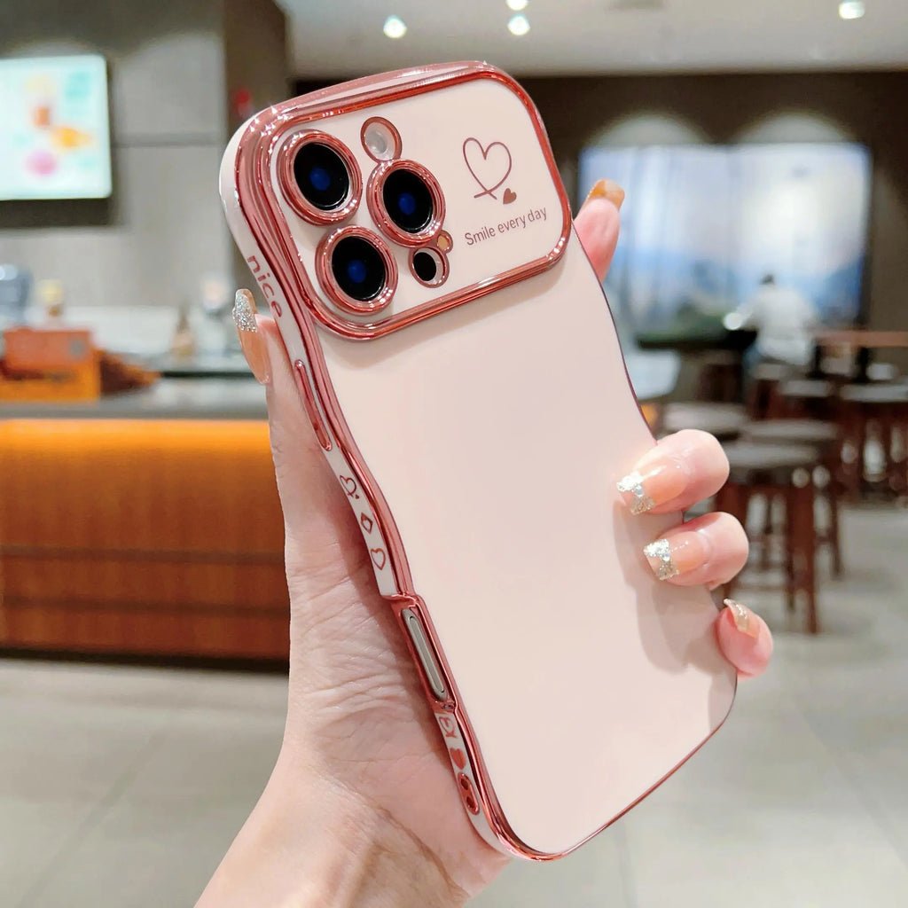 Étui Magnétique de Luxe à Placage Ondulé pour iPhone 15