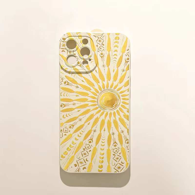Coque iPhone 11 Pro style estival artistique – Soleil doré | Étui tendance et protecteur