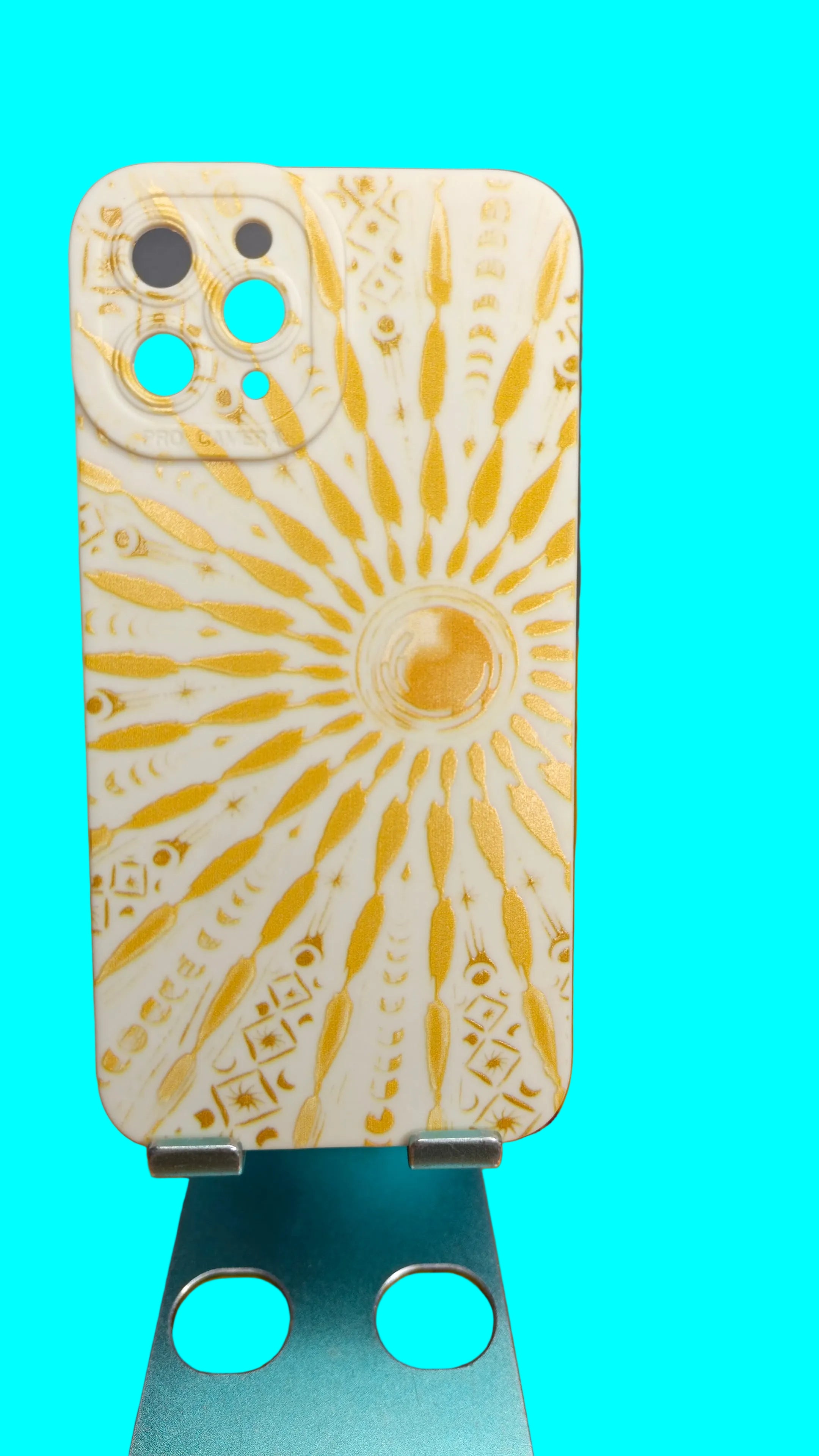 Coque iPhone 11 Pro style estival artistique – Soleil doré | Étui tendance et protecteur