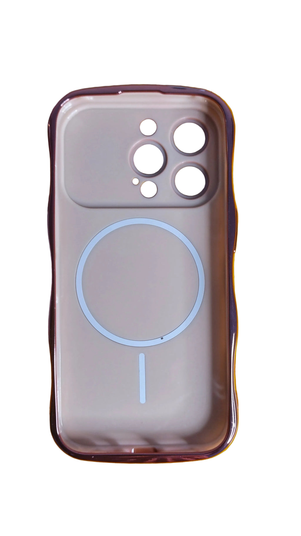 Étui magnétique de luxe à placage ondulé pour iPhone 15 Pro Max – Coque premium élégante et protectrice