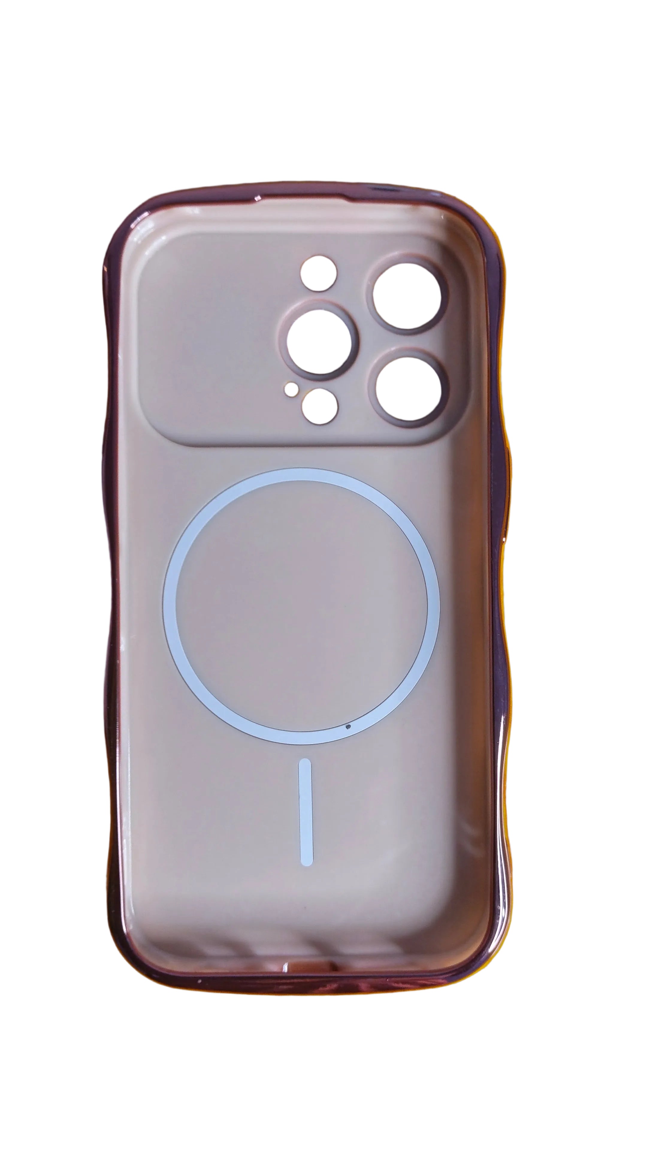 Étui magnétique de luxe à placage ondulé pour iPhone 15 Pro Max – Coque premium élégante et protectrice