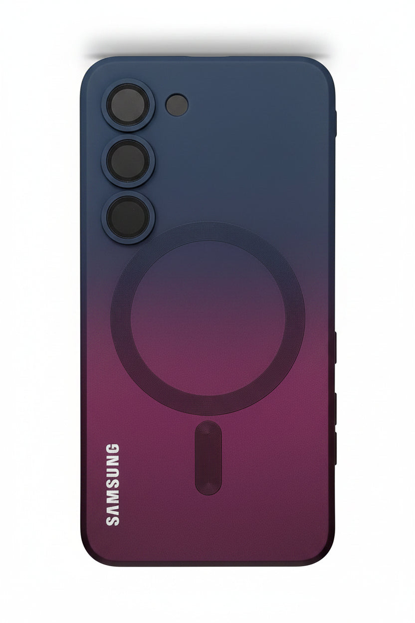 Coque en Silicone Souple avec Film Protecteur Objectif – Dégradé pour Samsung Galaxy S23